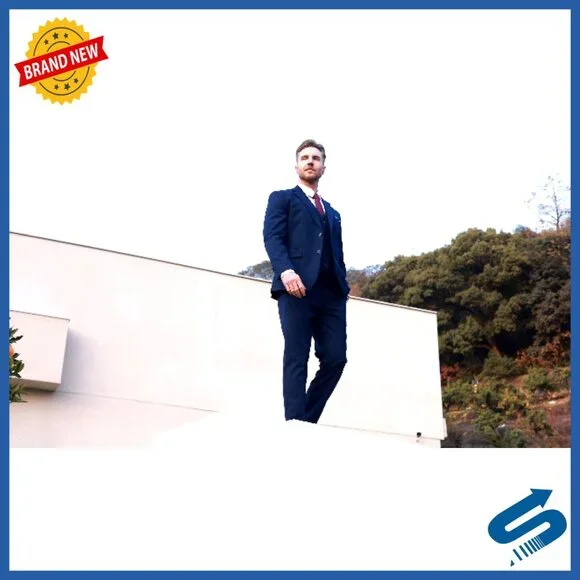 Slim Fit 3-Piece Suit Set Blazer Vest Pants Wedding Prom Business